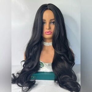Long Wavy Black Natural Looking Wig for Women - Classic Wig Cap